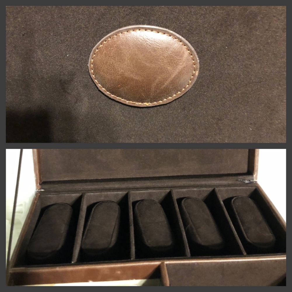 Brown Faux Leather Jewelry Box - Picture 7 of 8